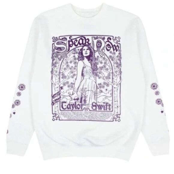 Taylor Swift Speak Now Taylor’s Version Tracklist Crewneck Sweatshirt Small - Picture 1 of 10